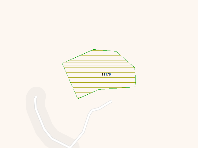 A map of the area immediately surrounding DFRP Property Number 11170