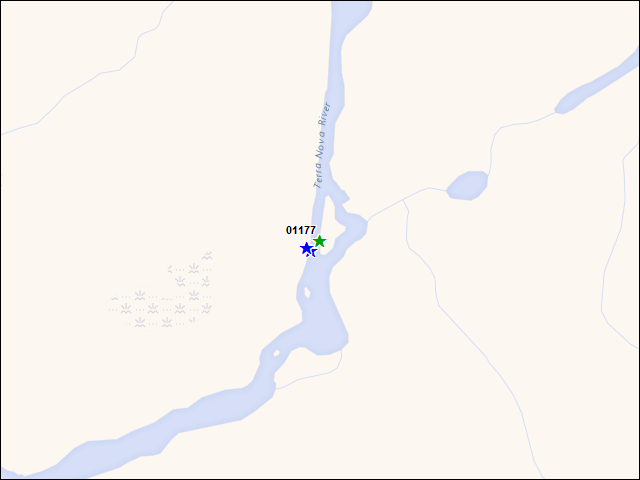Une carte de la zone qui entoure immédiatement le bien de l'RBIF numéro 01177