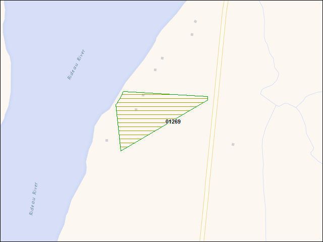 A map of the area immediately surrounding DFRP Property Number 01269