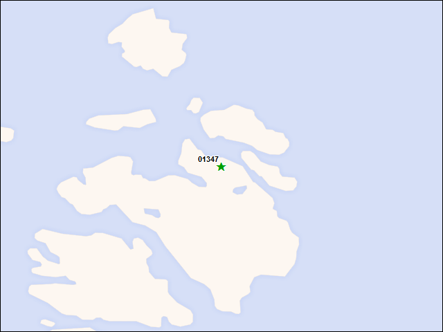 Une carte de la zone qui entoure immédiatement le bien de l'RBIF numéro 01347