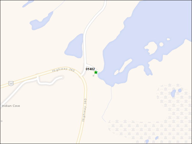 A map of the area immediately surrounding DFRP Property Number 01402