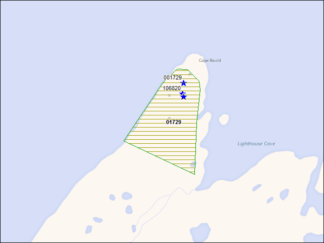 A map of the area immediately surrounding DFRP Property Number 01729