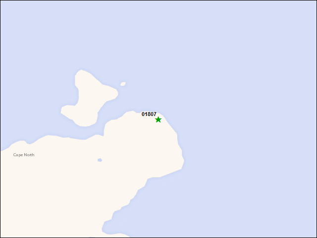 Une carte de la zone qui entoure immédiatement le bien de l'RBIF numéro 01807