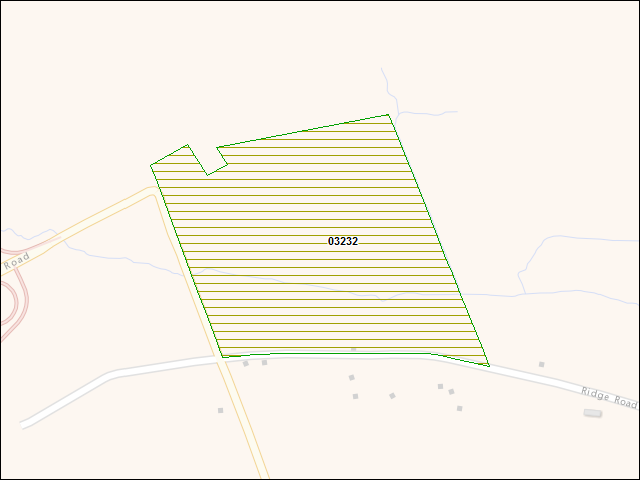 A map of the area immediately surrounding DFRP Property Number 03232