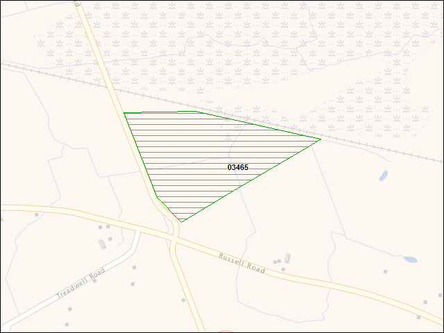 A map of the area immediately surrounding DFRP Property Number 03465