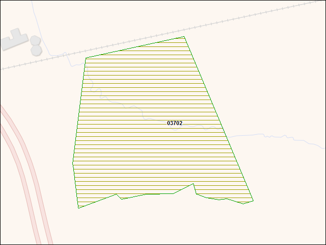 A map of the area immediately surrounding DFRP Property Number 03702