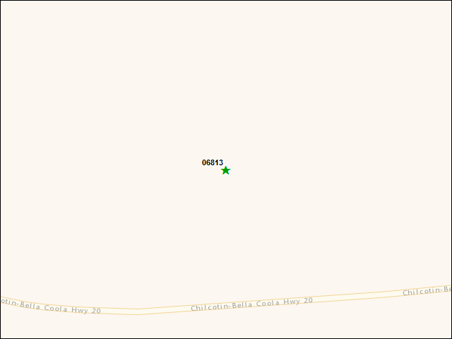 Une carte de la zone qui entoure immédiatement le bien de l'RBIF numéro 06813