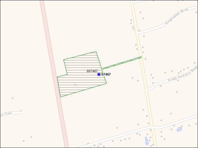 A map of the area immediately surrounding DFRP Property Number 07467