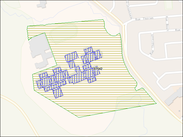 A map of the area immediately surrounding DFRP Property Number 07542
