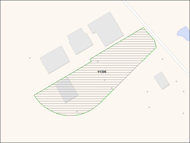 A map of the area immediately surrounding DFRP Property Number 11306