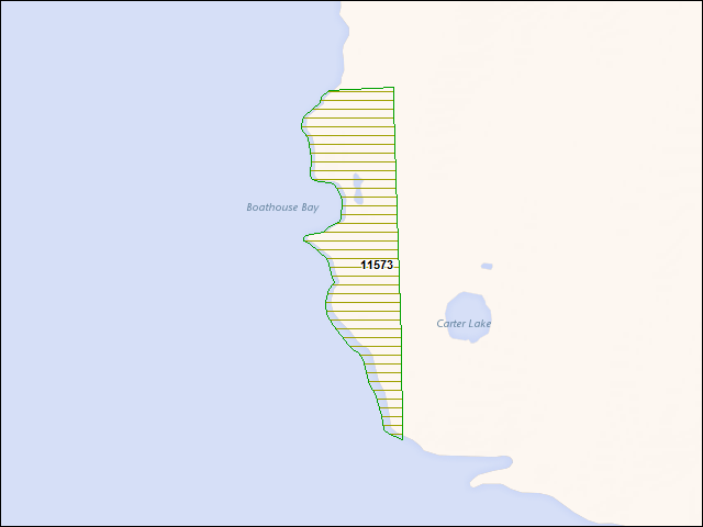 A map of the area immediately surrounding DFRP Property Number 11573