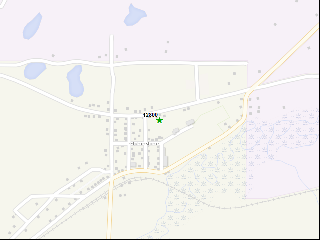 A map of the area immediately surrounding DFRP Property Number 12800