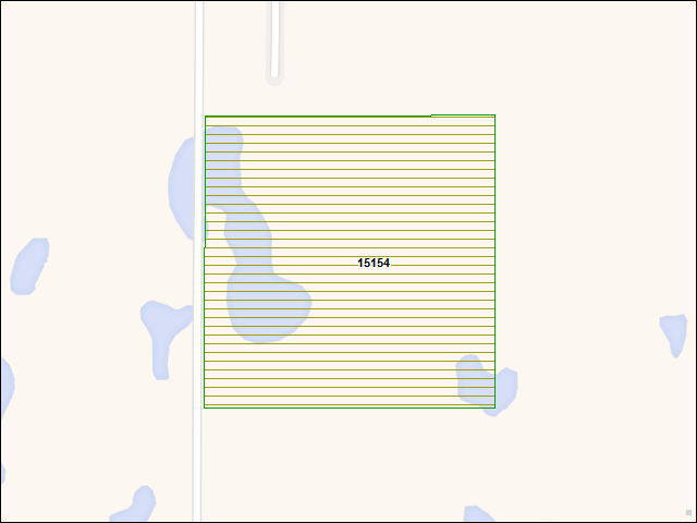 A map of the area immediately surrounding DFRP Property Number 15154
