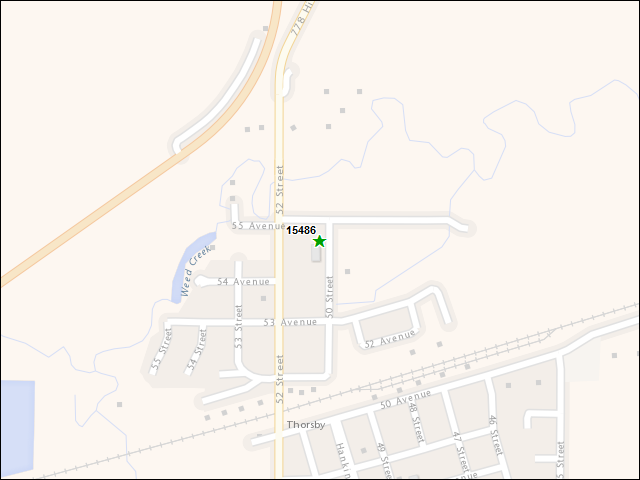 A map of the area immediately surrounding DFRP Property Number 15486