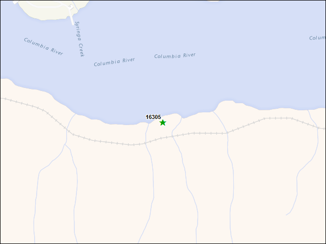 A map of the area immediately surrounding DFRP Property Number 16305