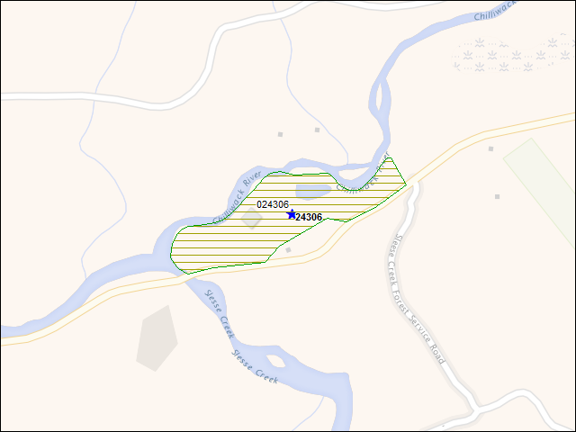 A map of the area immediately surrounding DFRP Property Number 24306