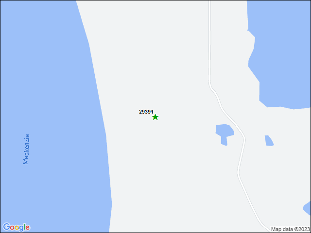 Une carte de la zone qui entoure immédiatement le bien de l'RBIF numéro 29391