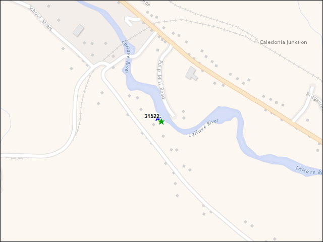 A map of the area immediately surrounding DFRP Property Number 31522