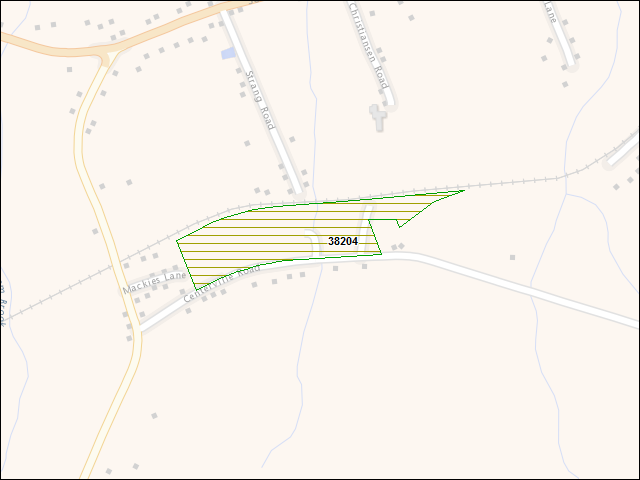 A map of the area immediately surrounding DFRP Property Number 38204