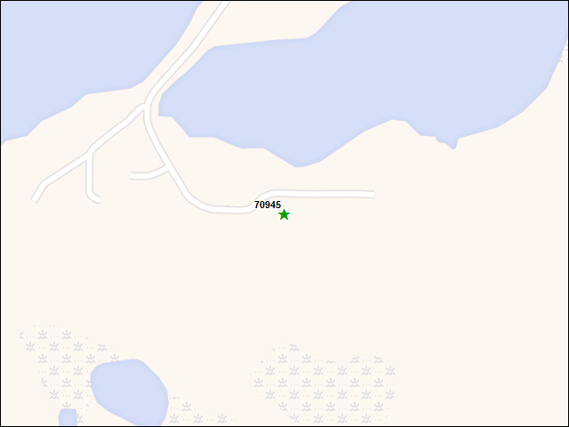A map of the area immediately surrounding DFRP Property Number 70945