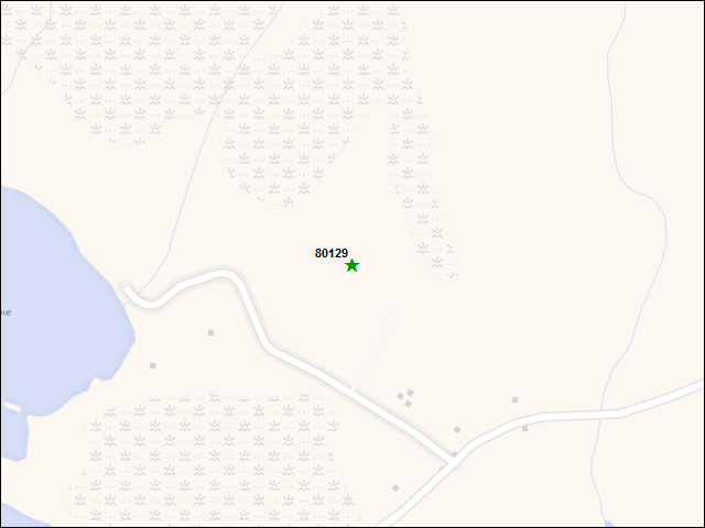 A map of the area immediately surrounding DFRP Property Number 80129