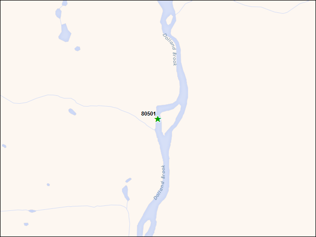 A map of the area immediately surrounding DFRP Property Number 80501