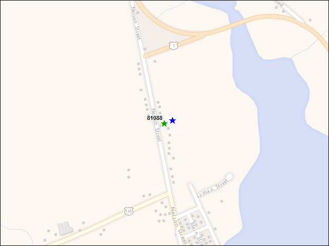 A map of the area immediately surrounding DFRP Property Number 81088