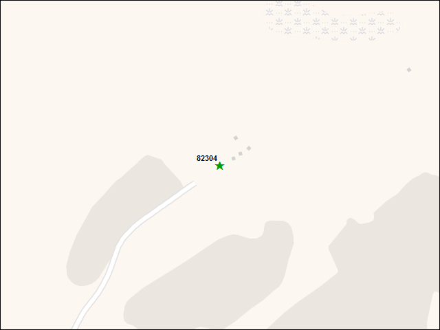 Une carte de la zone qui entoure immédiatement le bien de l'RBIF numéro 82304
