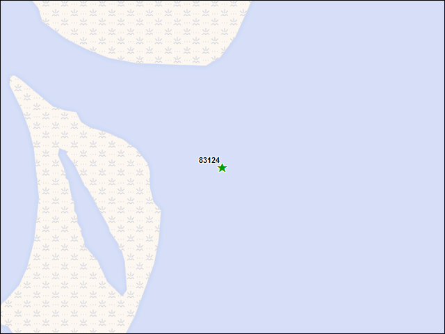 Une carte de la zone qui entoure immédiatement le bien de l'RBIF numéro 83124