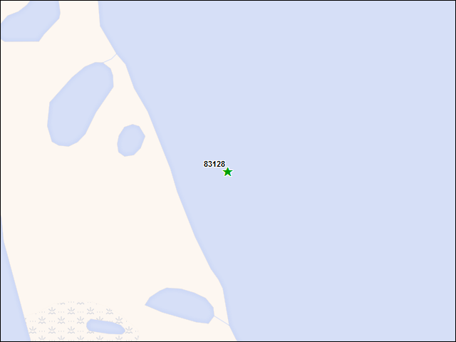 Une carte de la zone qui entoure immédiatement le bien de l'RBIF numéro 83128