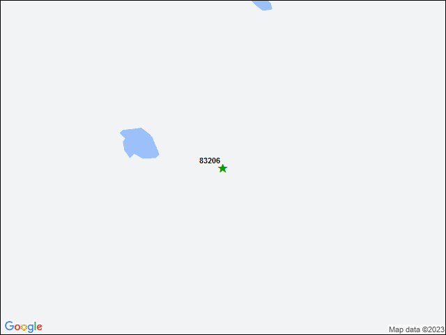 Une carte de la zone qui entoure immédiatement le bien de l'RBIF numéro 83206