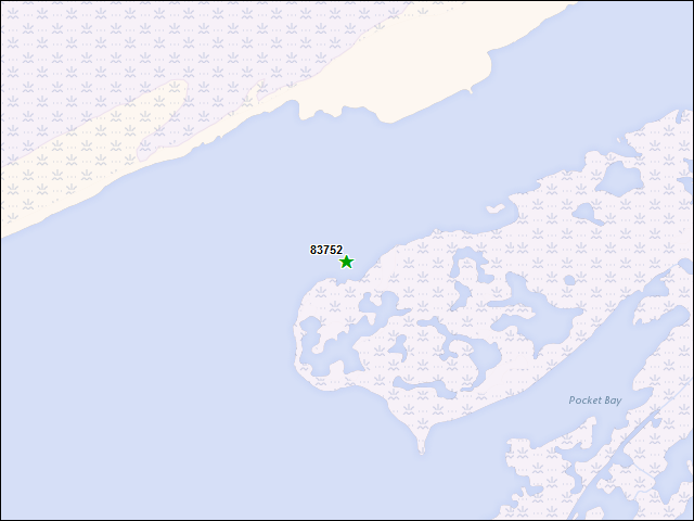 Une carte de la zone qui entoure immédiatement le bien de l'RBIF numéro 83752