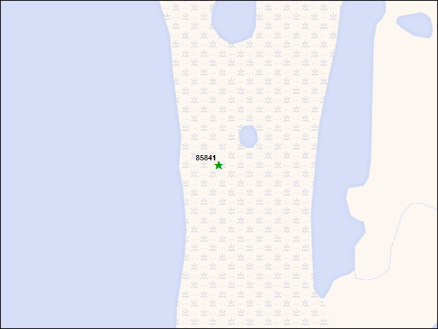 Une carte de la zone qui entoure immédiatement le bien de l'RBIF numéro 85841
