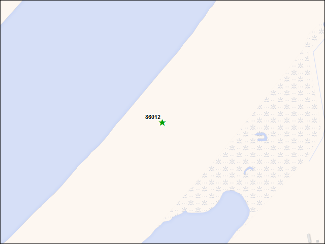A map of the area immediately surrounding DFRP Property Number 86012