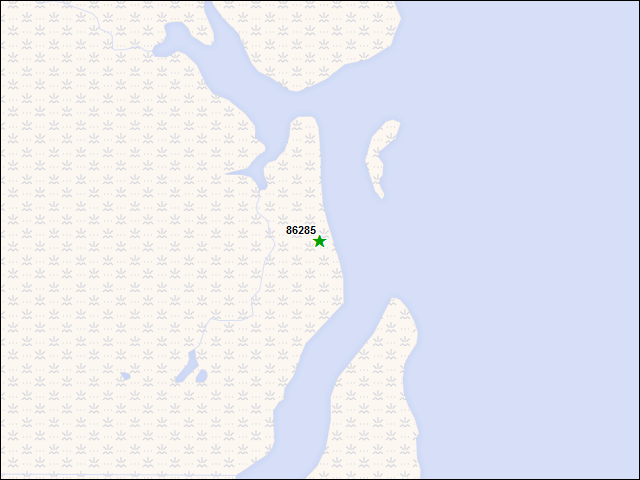 Une carte de la zone qui entoure immédiatement le bien de l'RBIF numéro 86285