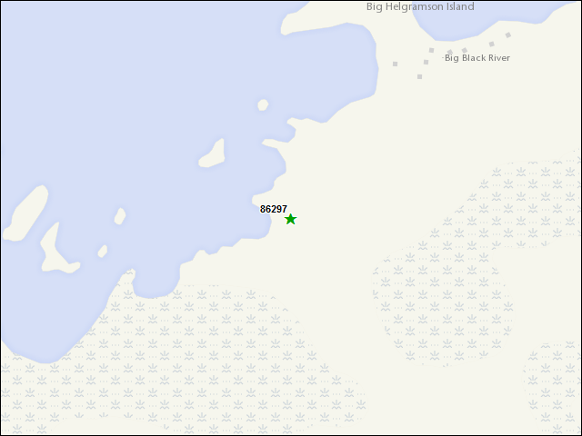 Une carte de la zone qui entoure immédiatement le bien de l'RBIF numéro 86297