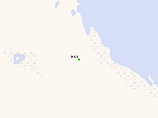 Une carte de la zone qui entoure immédiatement le bien de l'RBIF numéro 86426