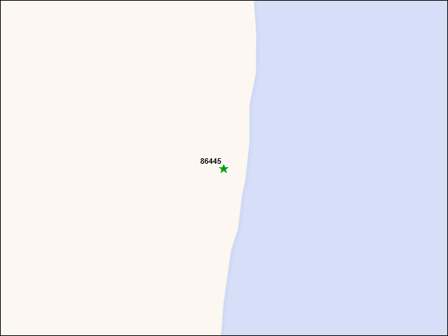 Une carte de la zone qui entoure immédiatement le bien de l'RBIF numéro 86445