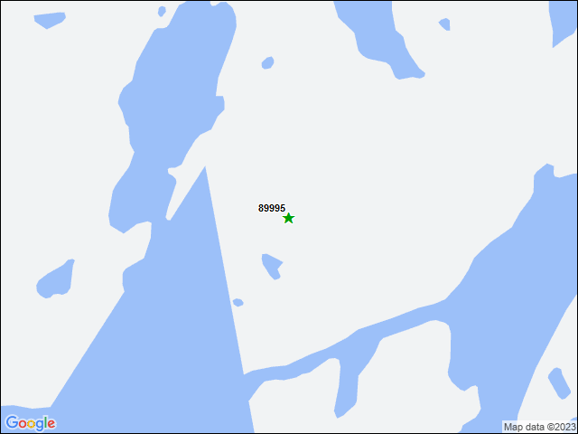 Une carte de la zone qui entoure immédiatement le bien de l'RBIF numéro 89995