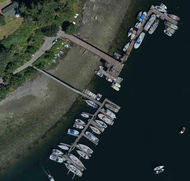 Aerial Image of Small Craft Harbour's Degnen, British Columbia