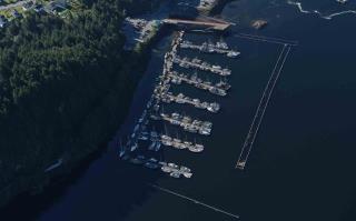 Images aériennes des ports pour petits bateaux Rushbrook, Colombie-Britannique