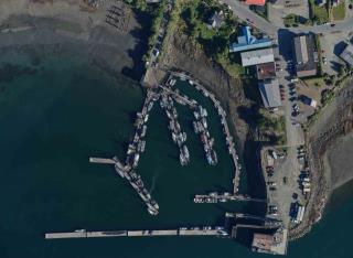 Aerial Image of Small Craft Harbour's Daajing Giids, British Columbia