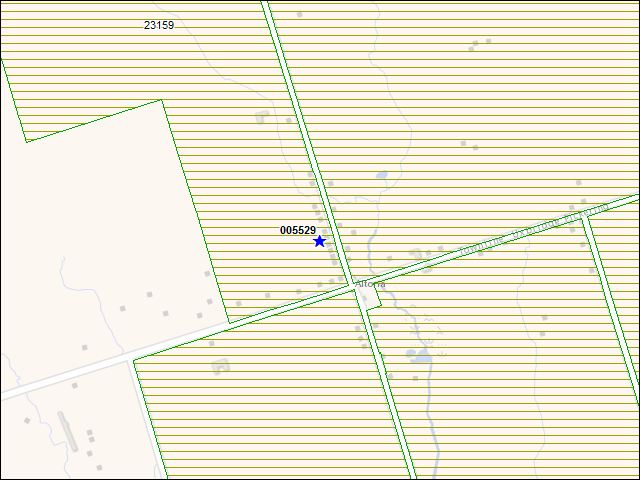 A map of the area immediately surrounding building number 005529