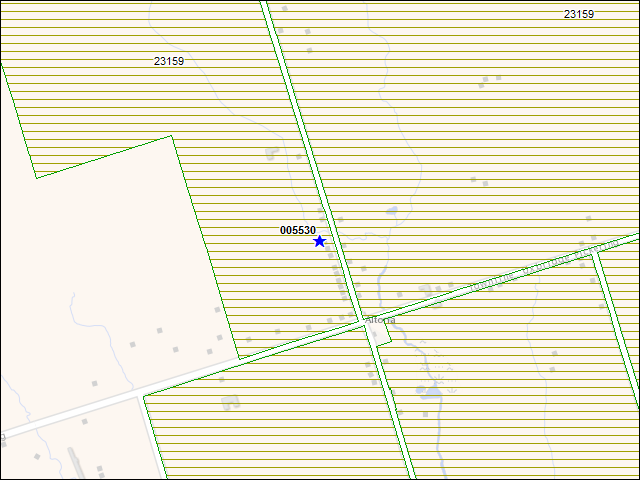 A map of the area immediately surrounding building number 005530