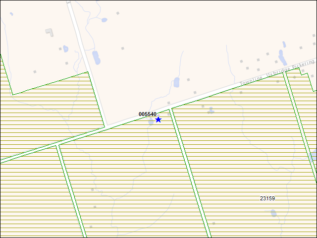 A map of the area immediately surrounding building number 005540