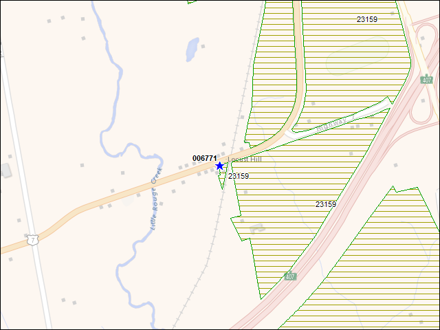 A map of the area immediately surrounding building number 006771