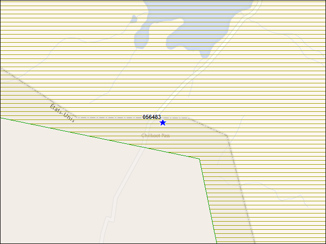 Une carte de la zone qui entoure immédiatement le bâtiment numéro 056483