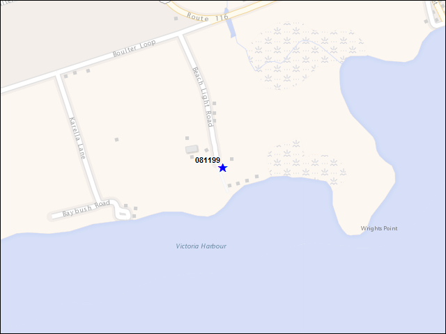 A map of the area immediately surrounding building number 081199