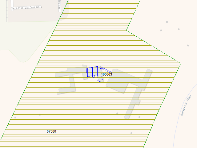 A map of the area immediately surrounding building number 103663