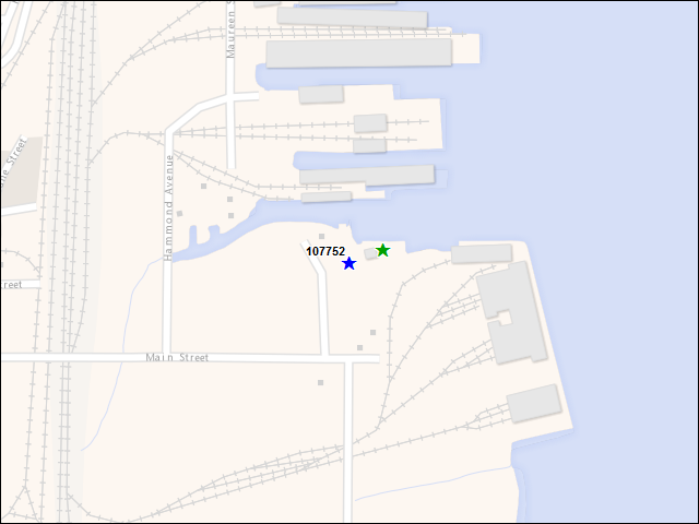 A map of the area immediately surrounding building number 107752